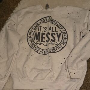 White Graphic Men's Sweater